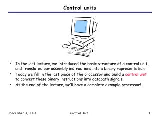 Control units