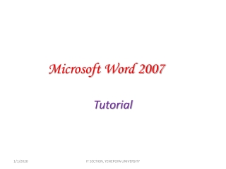 Microsoft Word 2007