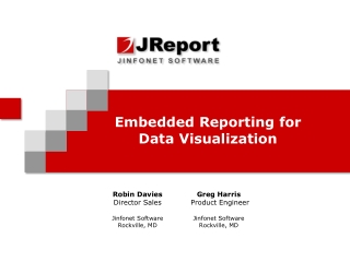 Embedded Reporting for Data Visualization