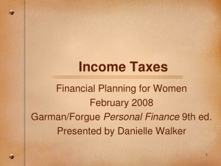 Income Taxes