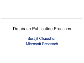 Database Publication Practices