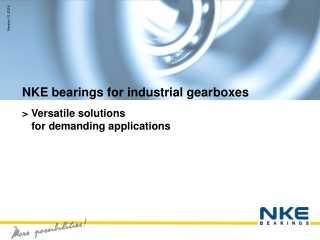 NKE bearings for industrial gearboxes