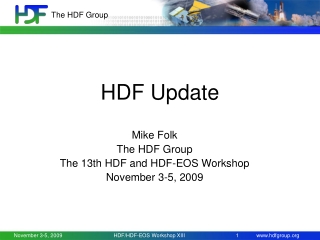 HDF Update