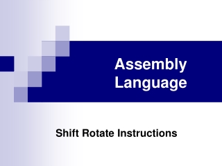 Assembly Language