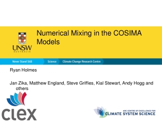 Numerical Mixing in the COSIMA Models