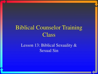 Biblical Counselor Training Class