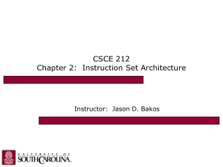 CSCE 212 Chapter 2:  Instruction Set Architecture