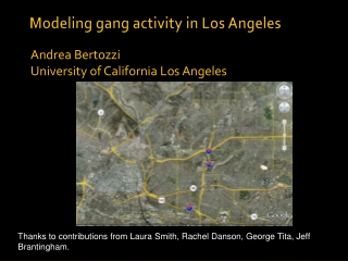 Modeling gang activity in Los Angeles