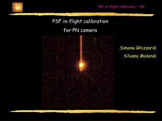 PSF in-flight calibration  for PN camera