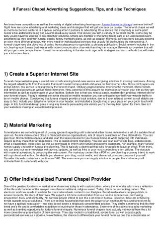 8 Funeral Home Advertising Suggestions, Tips, and Approaches