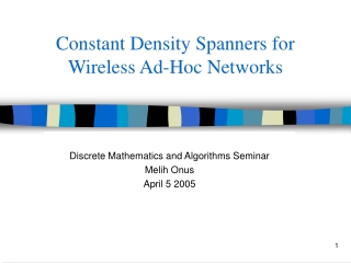 Constant Density Spanners for  Wireless Ad-Hoc Networks