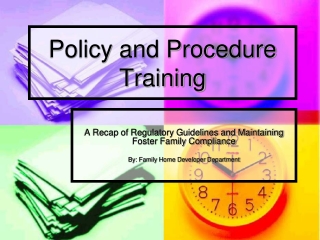 Policy and Procedure Training