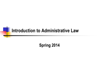 Introduction to Administrative Law