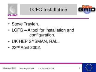 LCFG Installation