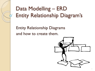 Data Modelling – ERD Entity Relationship Diagram’s