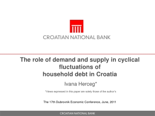 The role of demand and supply in cyclical fluctuations of household debt in Croatia