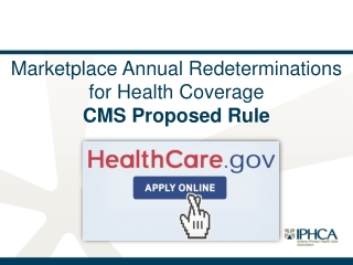 Marketplace Annual Redeterminations for Health Coverage  CMS Proposed Rule