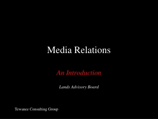 Media Relations