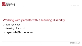 Working with parents with a learning disability