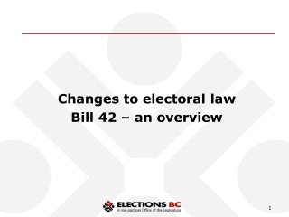 Changes to electoral law Bill 42 – an overview