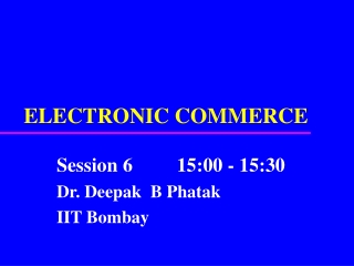 ELECTRONIC COMMERCE