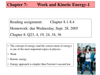 Chapter 7: 	Work and Kinetic Energy-1