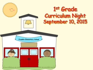 1 st  Grade  Curriculum Night September 10, 2015