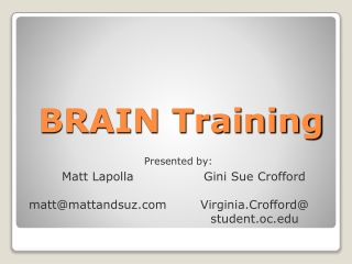 BRAIN Training