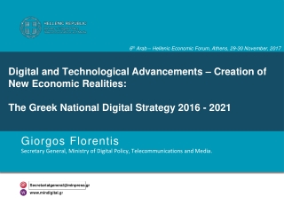 Giorgos Florentis Secretary General, Ministry of Digital Policy, Telecommunications and Media .