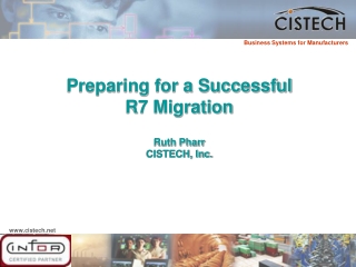 Preparing for a Successful R7 Migration Ruth Pharr CISTECH, Inc.