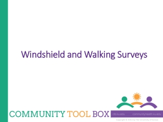 Windshield and Walking Surveys