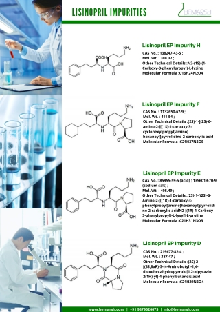 Lisinopril Impurity | Impurities Standard | Hemarsh Technologies