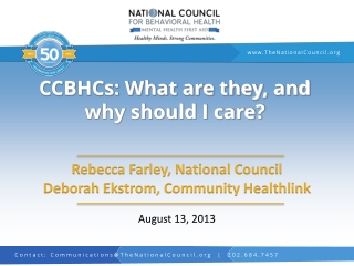 CCBHCs: What are they, and why should I care?