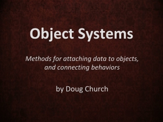 Object Systems