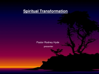 Spiritual Transformation