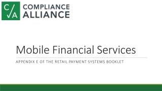 Mobile Financial Services