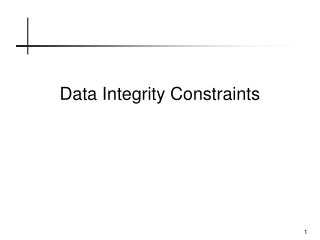 Data Integrity Constraints