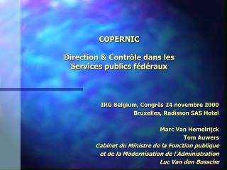 COPERNIC Direction &amp; Contrôle dans les Services publics fédéraux