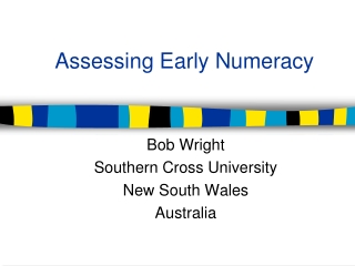 Assessing Early Numeracy