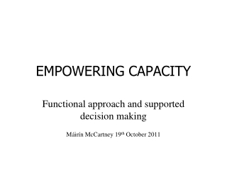 EMPOWERING CAPACITY