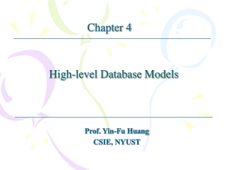 4.1	The Entity-Relationship Model