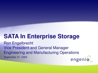 SATA In Enterprise Storage