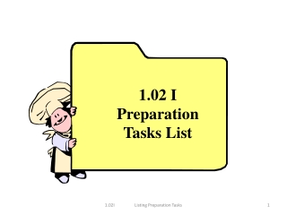 1.02 I Preparation Tasks List