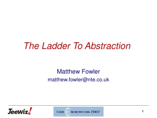 The Ladder To Abstraction