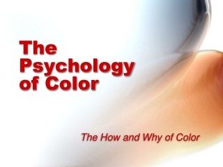 The  Psychology  of Color