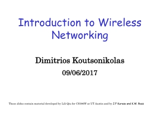 Introduction to Wireless Networking