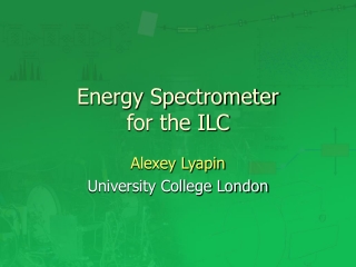 Energy Spectrometer for the ILC