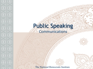 Public Speaking Communications