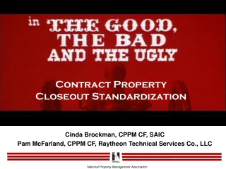 Contract Property Closeout Standardization