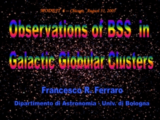 Observations of BSS  in